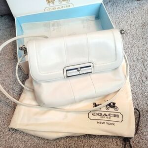 Coach White Leather Crossbody KRISTIN LINE 2009